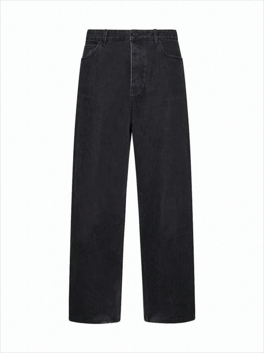 Balenciaga Loose-Fit Wide-Leg Denim Pants