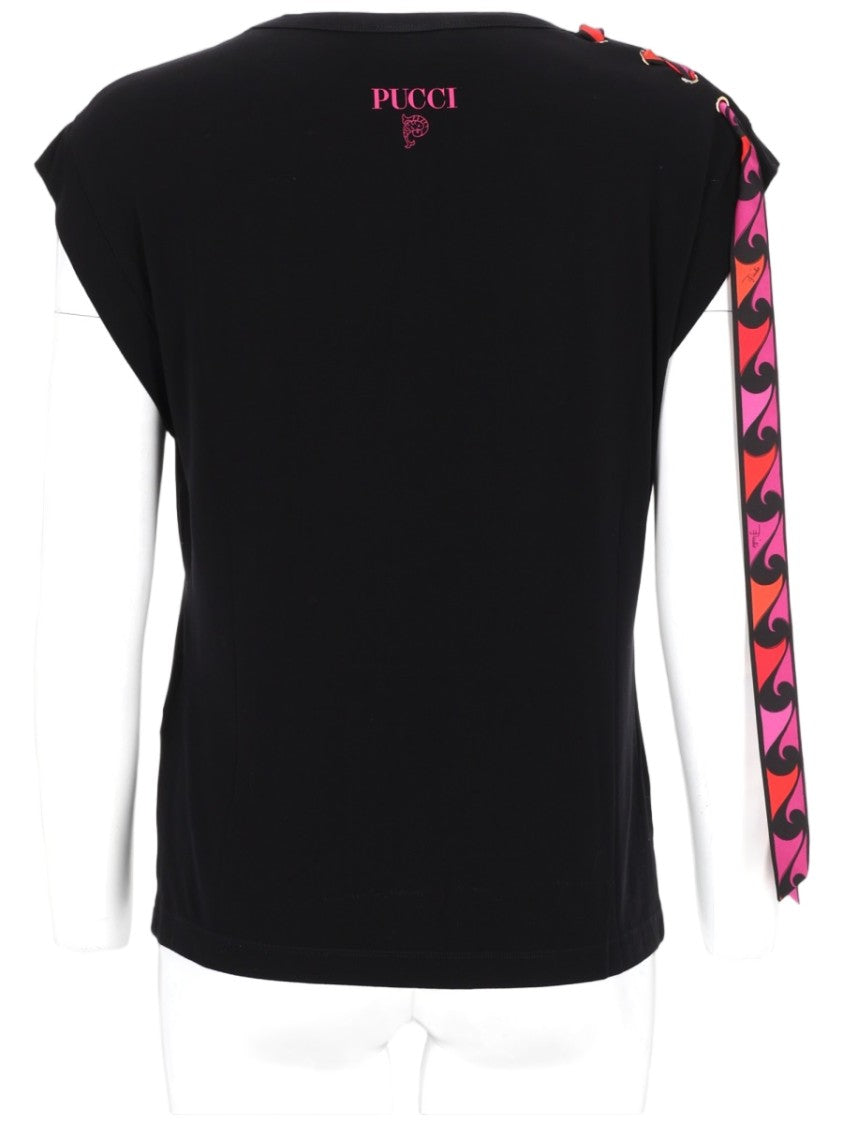 Pucci Iride Viscose-Blend Ribbon T-Shirt