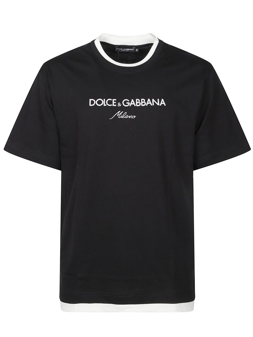 Dolce & Gabbana Minimalist Black Short Sleeve T-Shirt