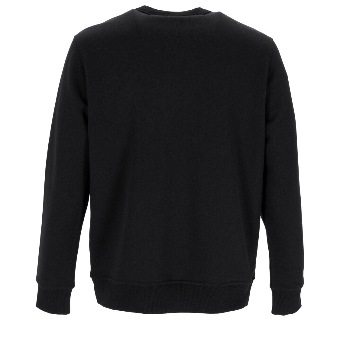 Burberry Black Sweatshirt With Bold Logo Print And Ribbed Detailing