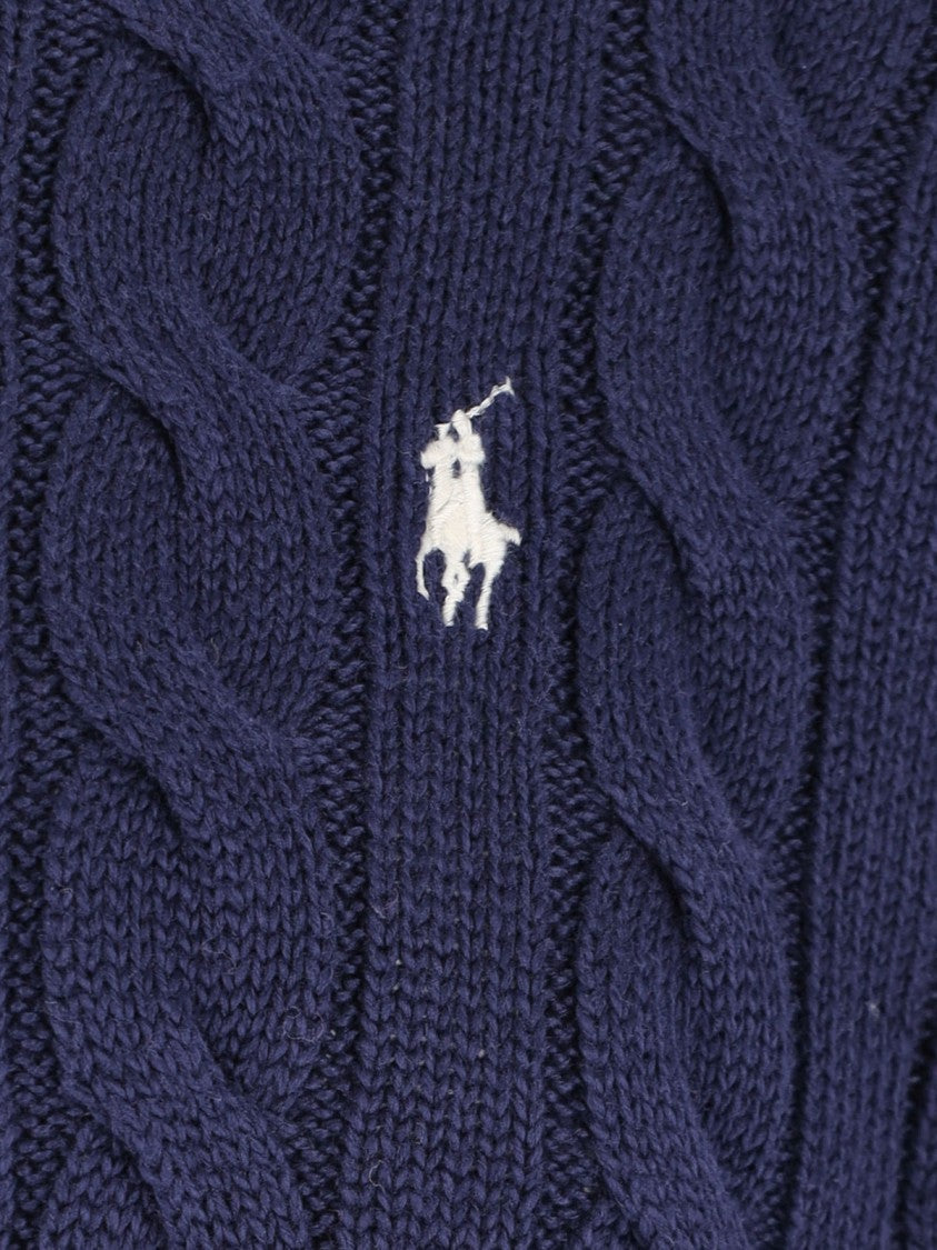 Polo Ralph Lauren Blue Cable Knit Crewneck Sweater