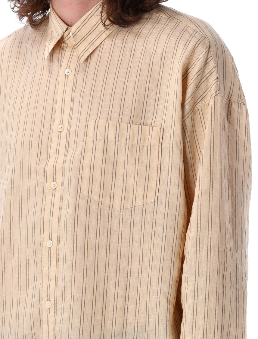 Sunflower Relaxed Fit Striped Shirt With Classic Collar