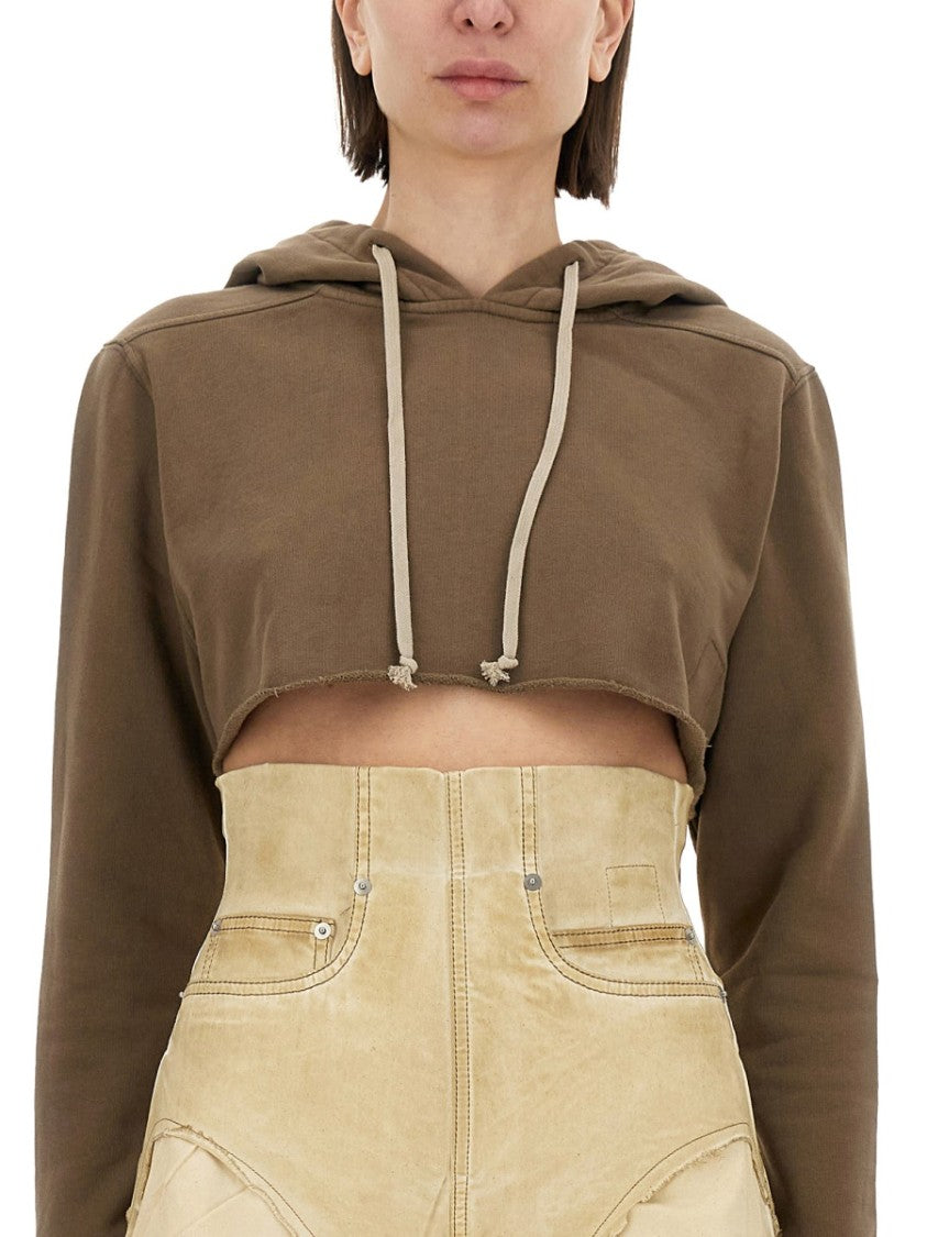 Drkshdw By Rick Owens Cropped Sweatshirt