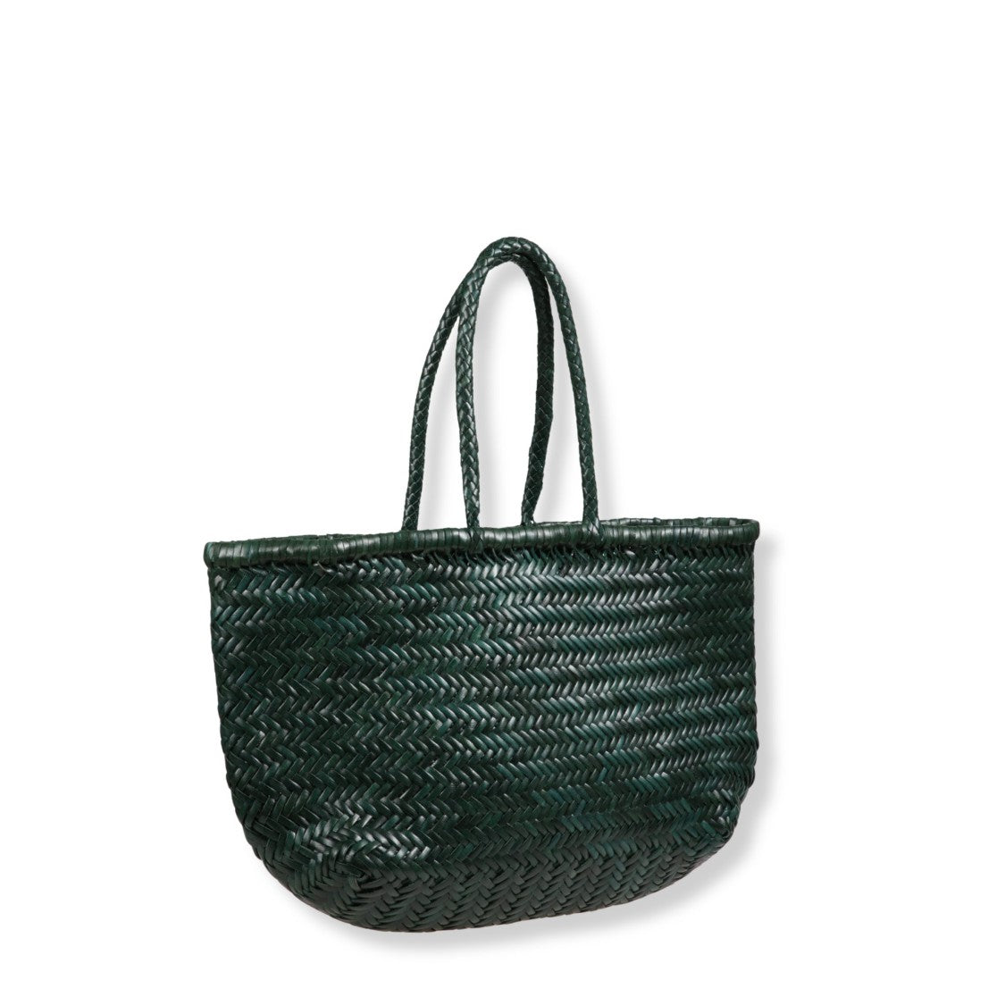 Dragon Diffusion Handwoven Herringbone Tote Bag With Braided Handles