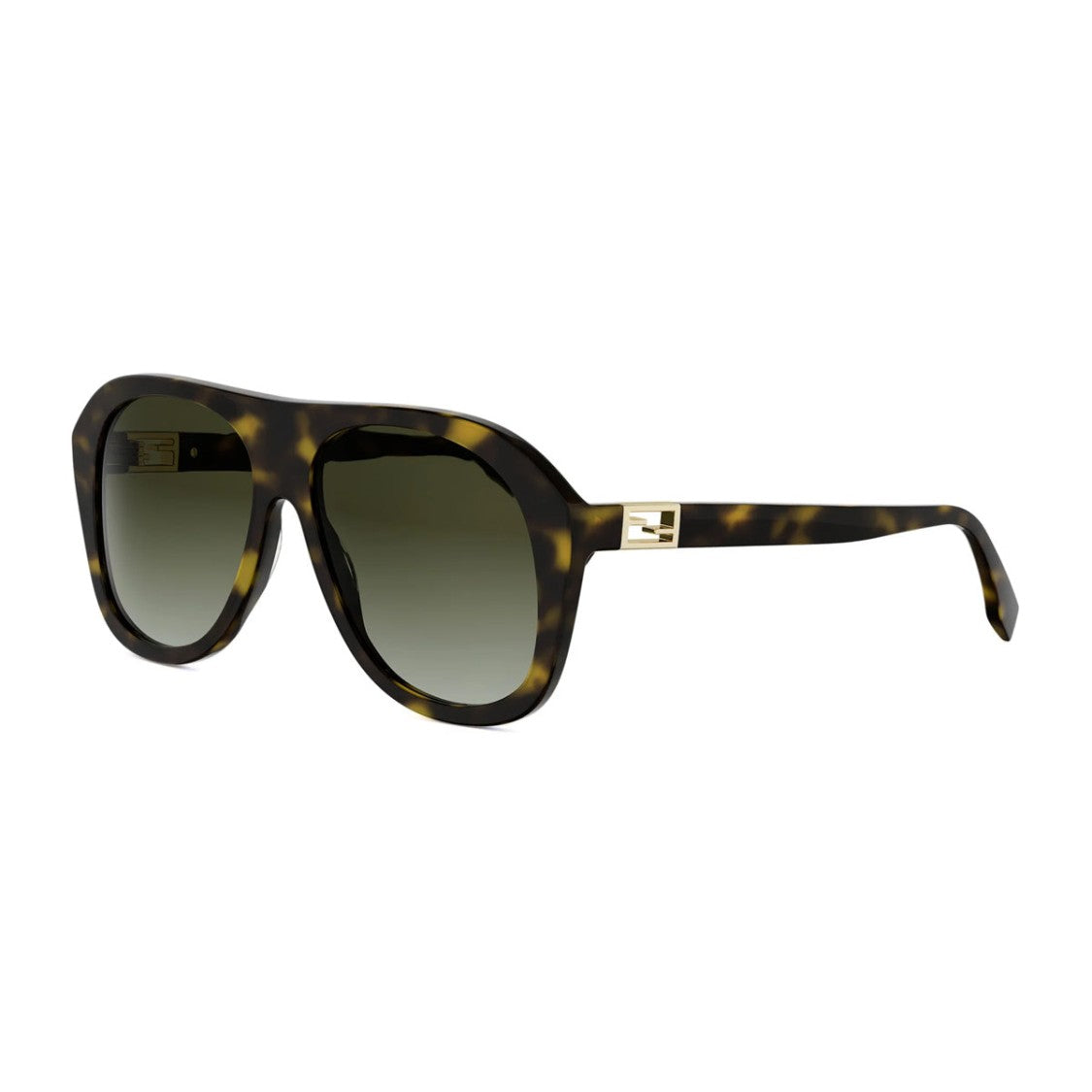 Fendi Oversized Aviator Sunglasses With Gradient Lenses And Structured Frame