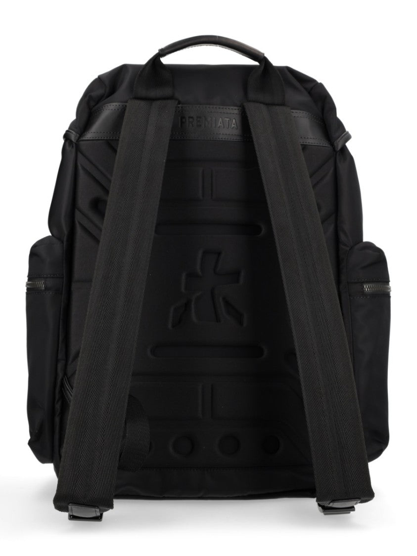 Premiata Booker Structured Rectangular Black Backpack
