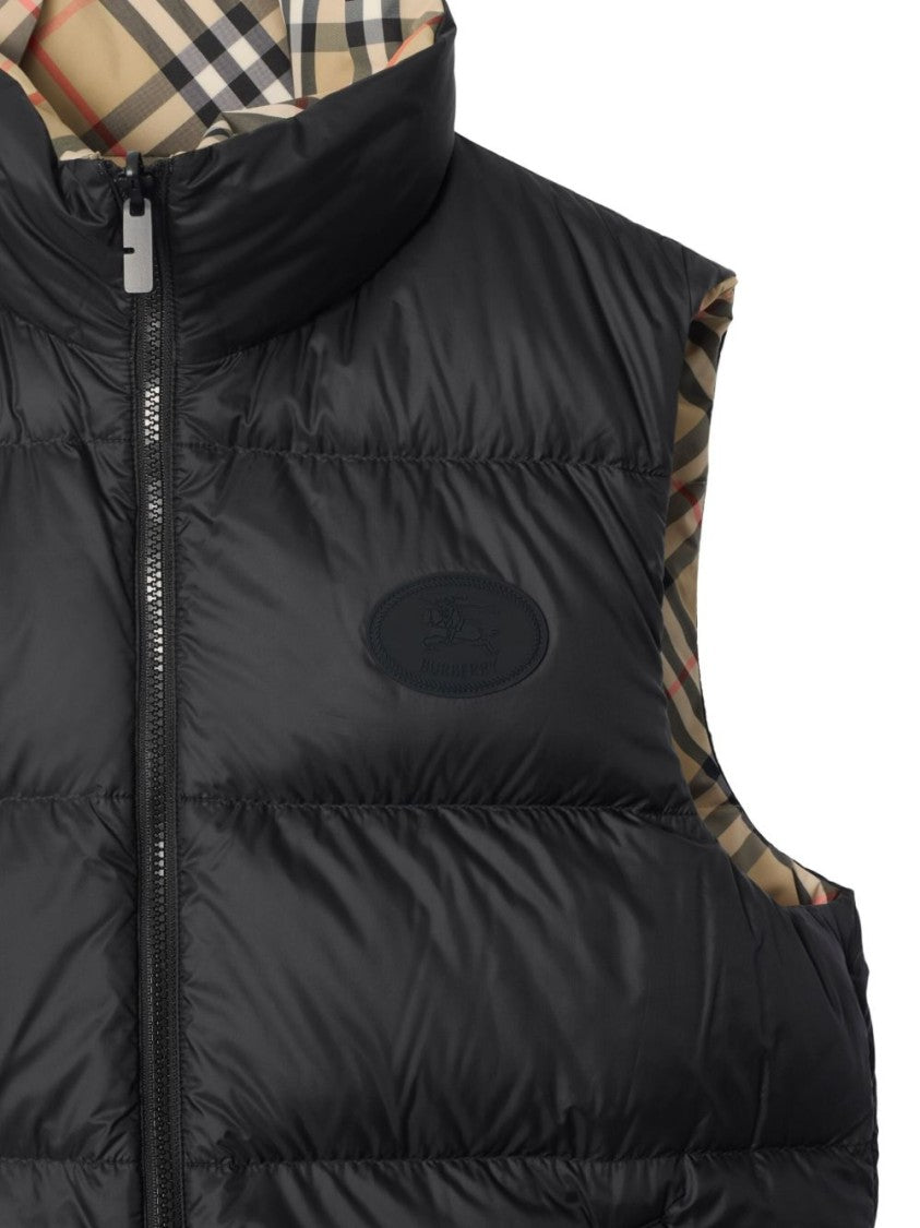 Burberry Reversible Down Vest With Check Pattern