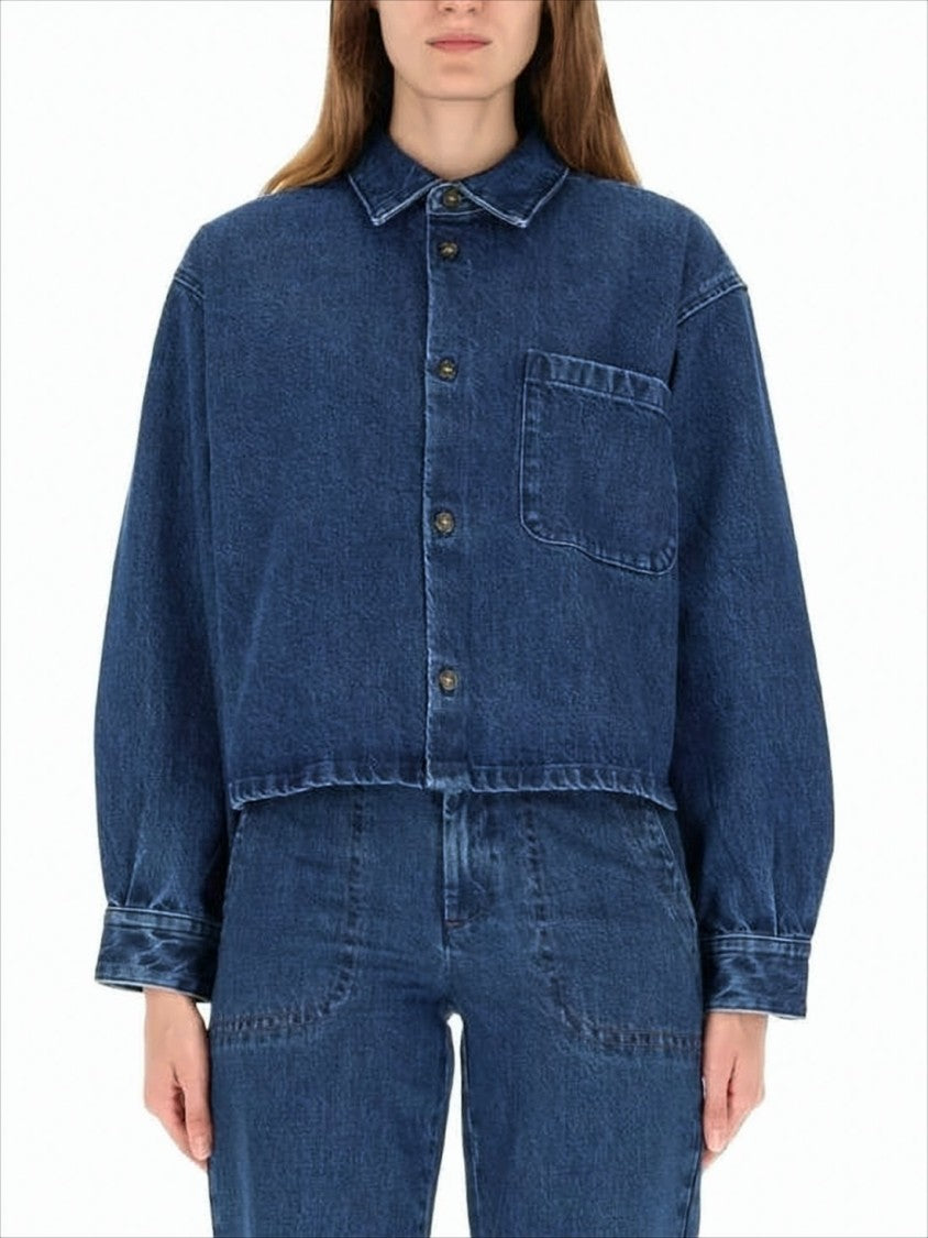 A.P.C. Cropped Boxy Denim Jacket