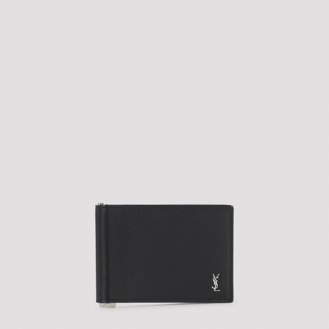 Saint Laurent Textured Black Calf Leather Bifold Wallet