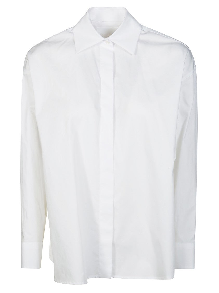 Dondup Relaxed Fit Opaque Panel Voile Shirt