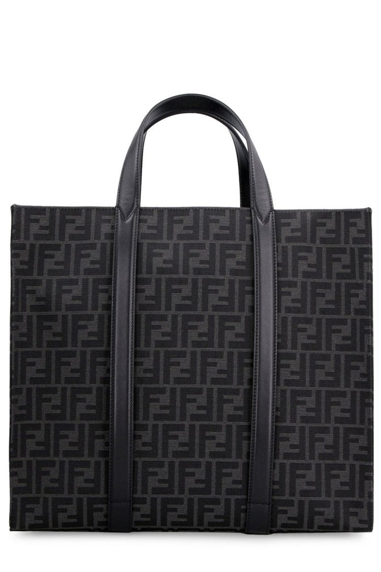 Fendi Structured Monogram Pattern Tote Bag