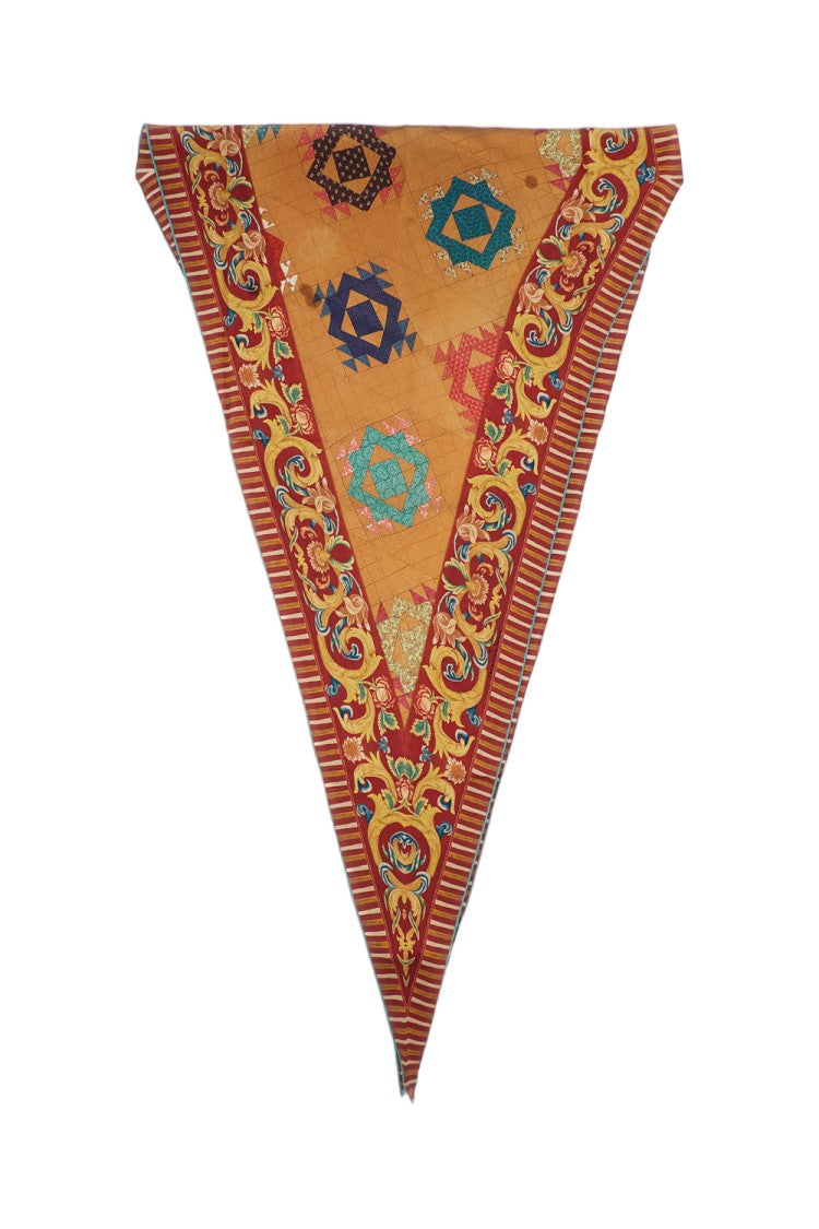 Pierre-Louis Mascia Multicolor Diamond Floral Print Silk Scarf