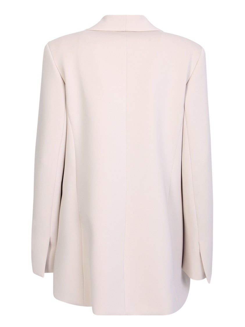 Blanca Vita White Blazer With Shawl Lapel
