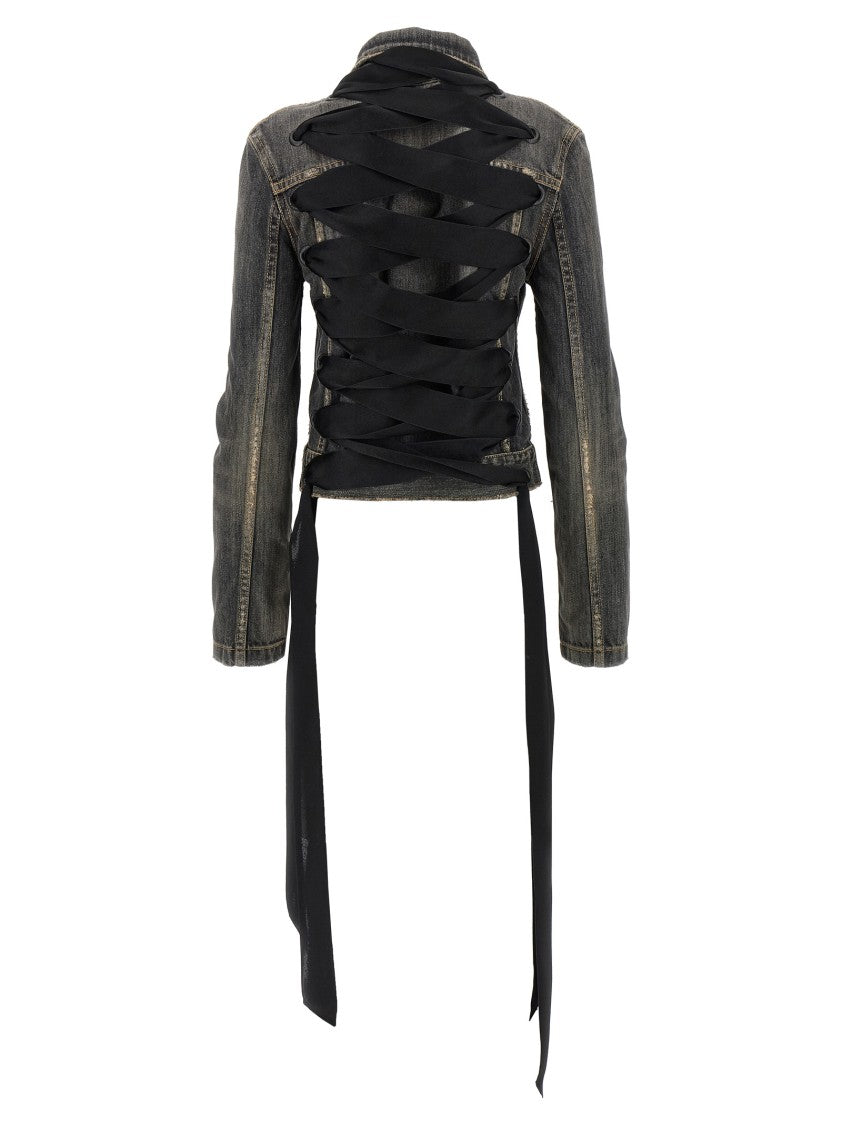 Balenciaga 'Lace Up' Denim Jacket