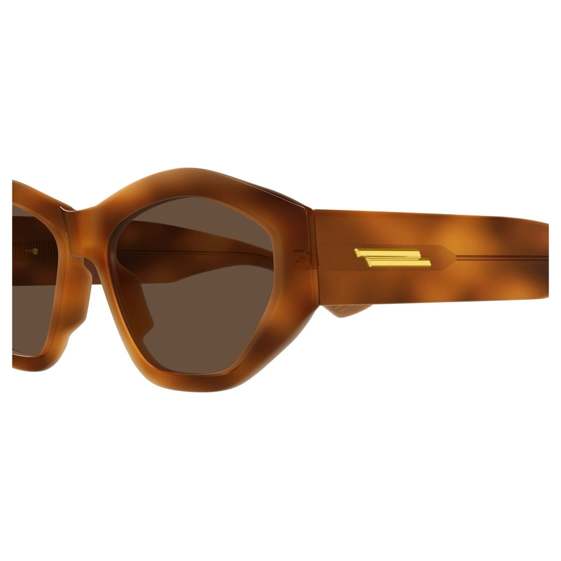 Bottega Veneta Bv1408s Angular Tortoiseshell Sunglasses