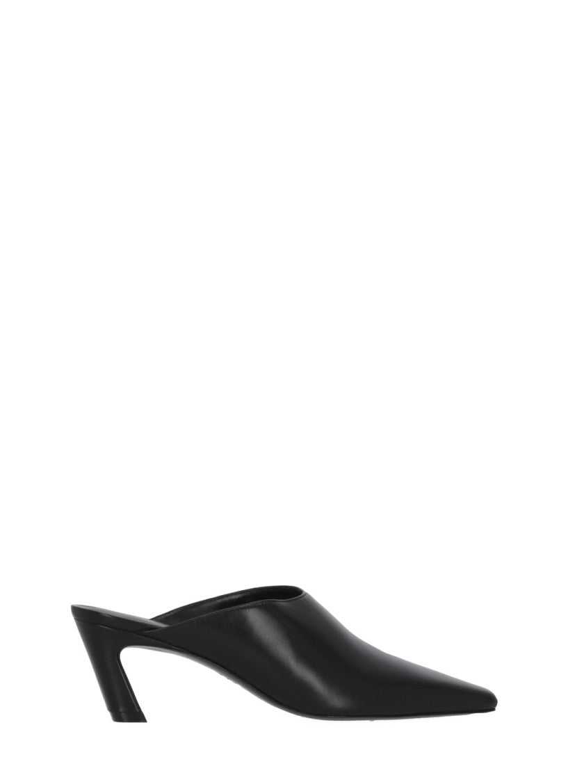 Stuart Weitzman Black Stassi 50 Leather Mules
