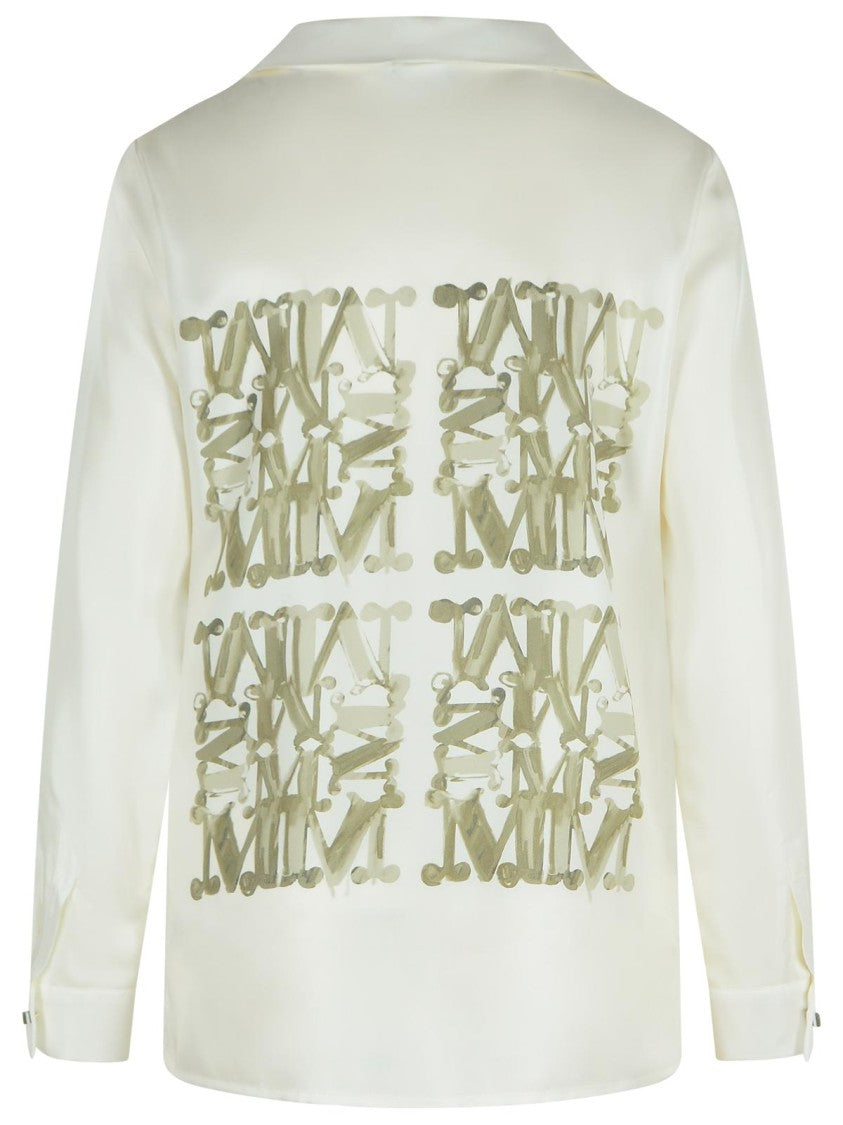 Max Mara 'Nabil' White Silk Shirt