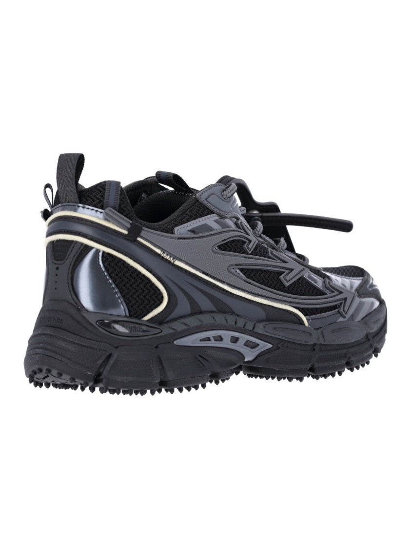 Off-White Low-Top Sneakers With Textured Rubber Sole