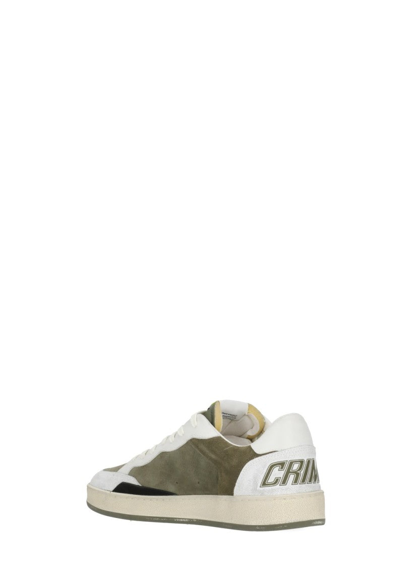 Crime London Green Chelsea Distressed Sneakers