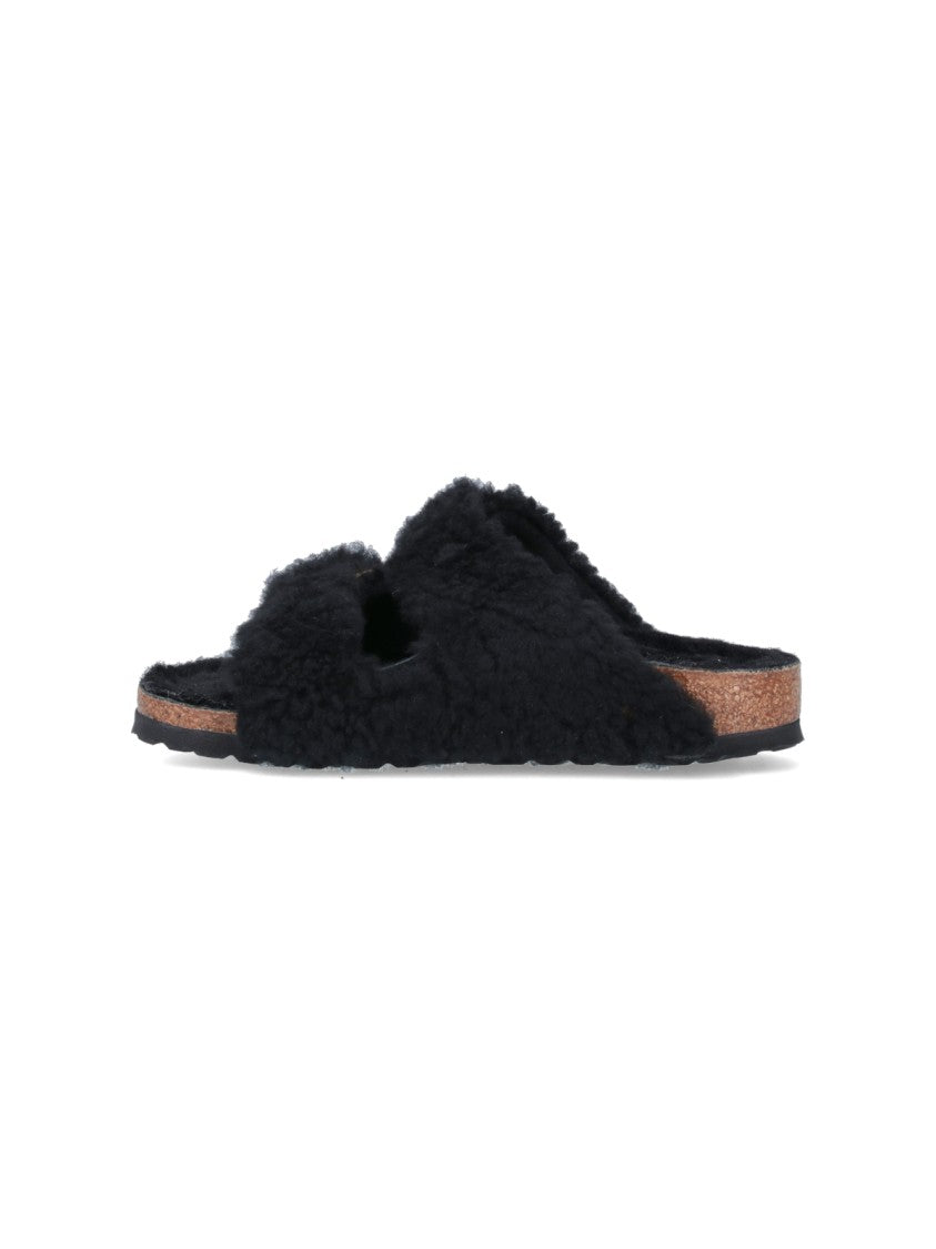 Birkenstock "Arizona Big Buckle Shearling" Sandals