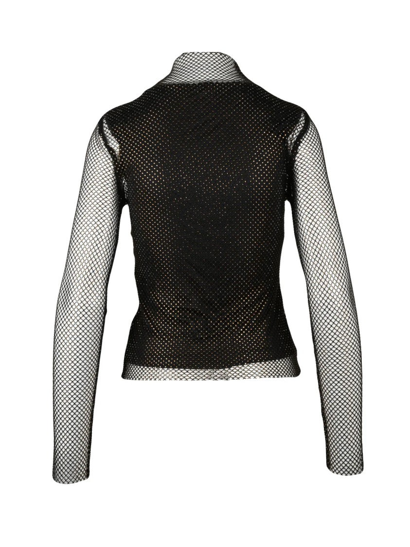 Sportmax Black Polyester-Blend Stretch Blouse