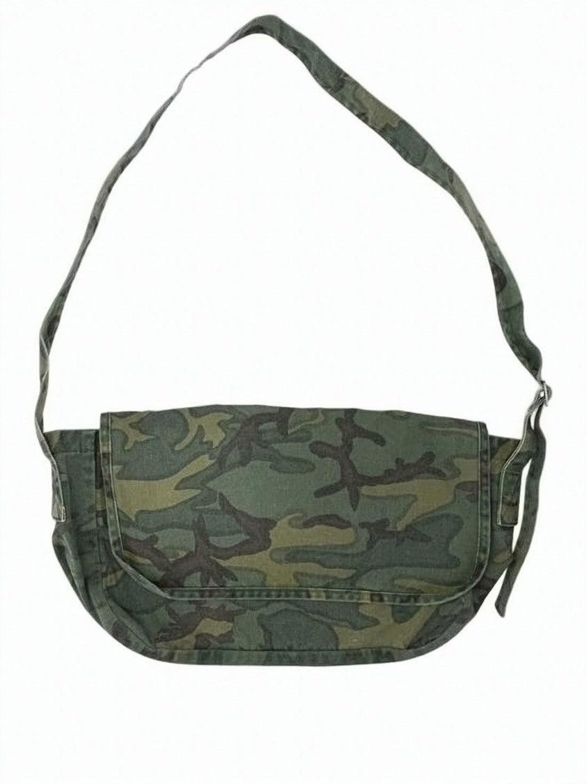 Needles Camouflage Pattern Cotton Shoulder Bag