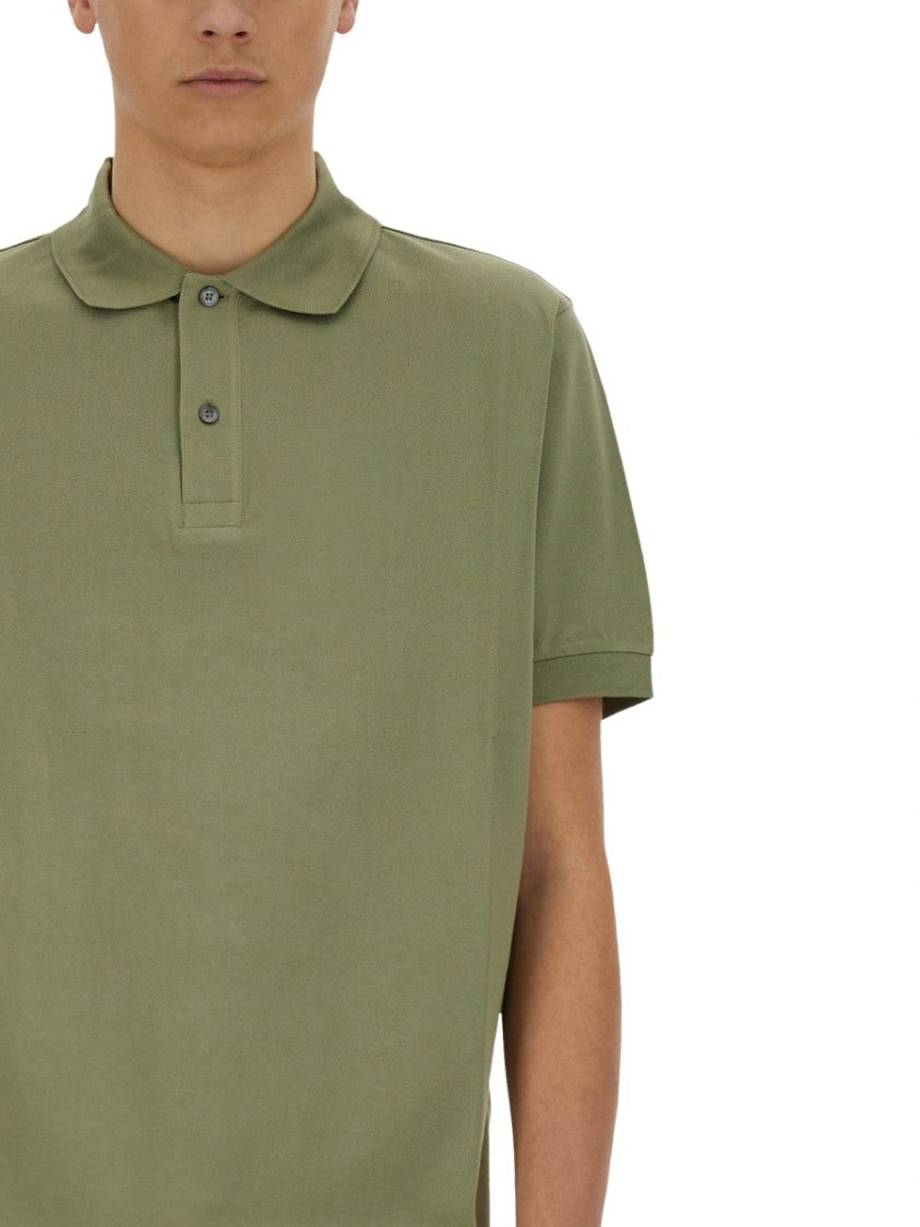 Paul Smith Relaxed-Fit Green Cotton Polo With Traditional Collar