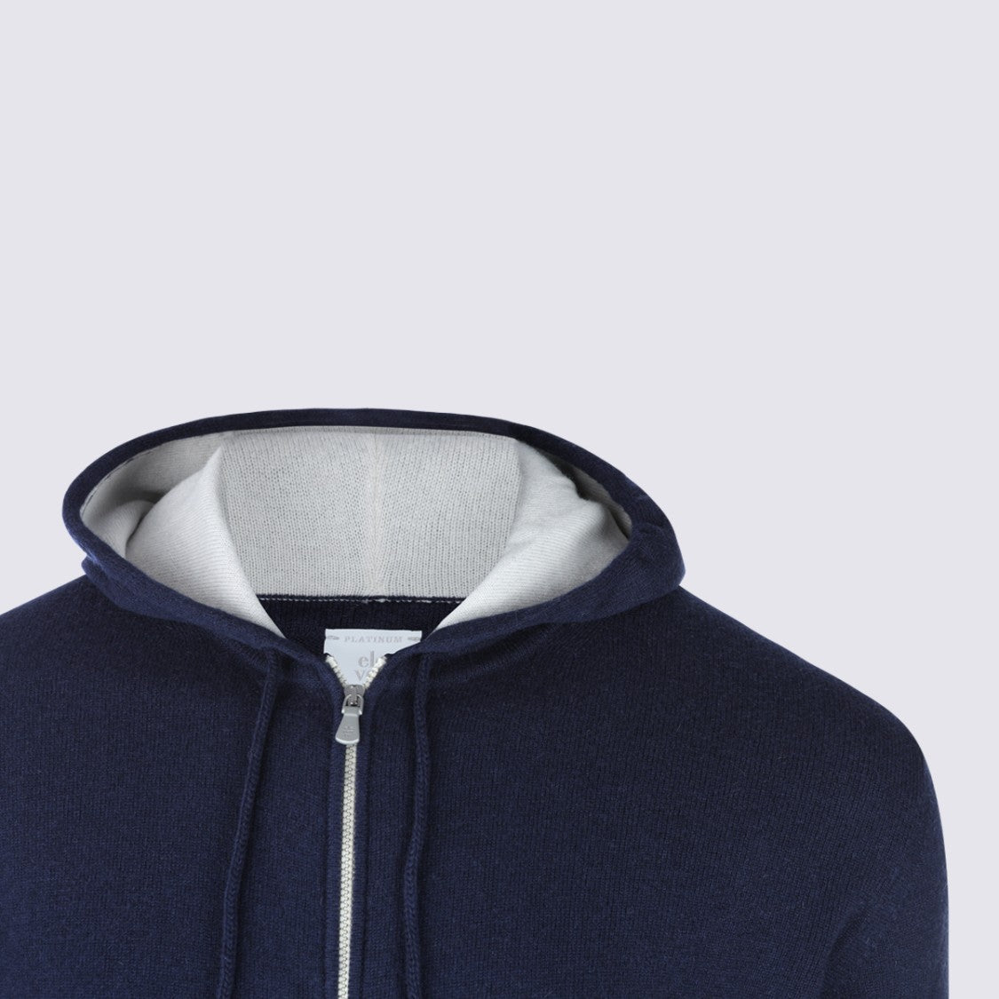 Eleventy Blue Cashmere Hooded Sweater