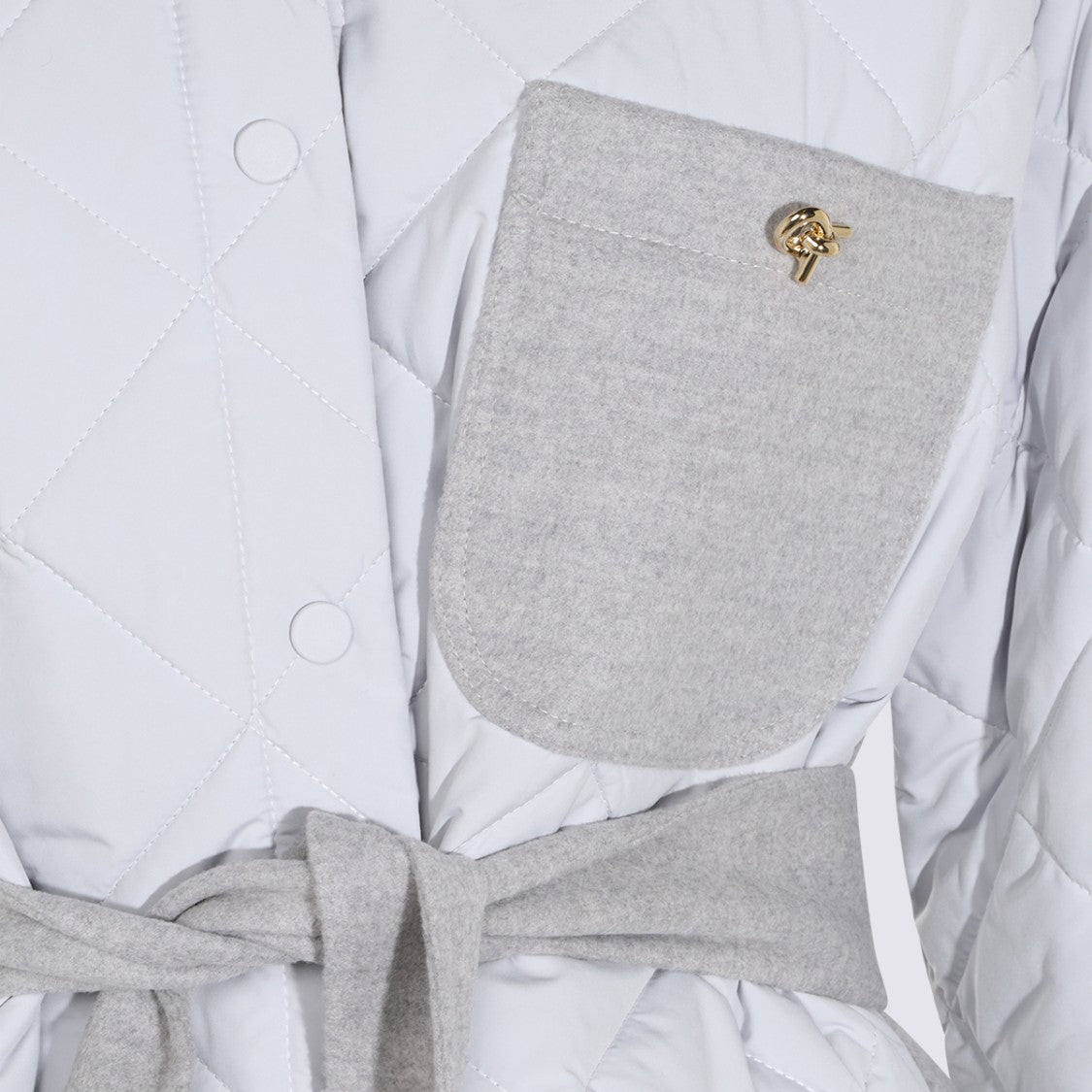 Fabiana Filippi Diamond Quilted Belted Coat