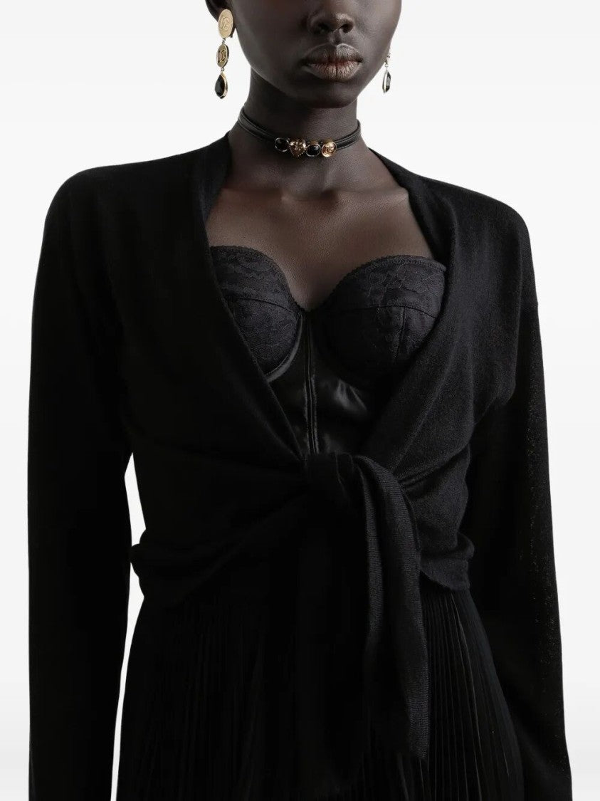 Dolce & Gabbana Cropped Tie-Front Cardigan