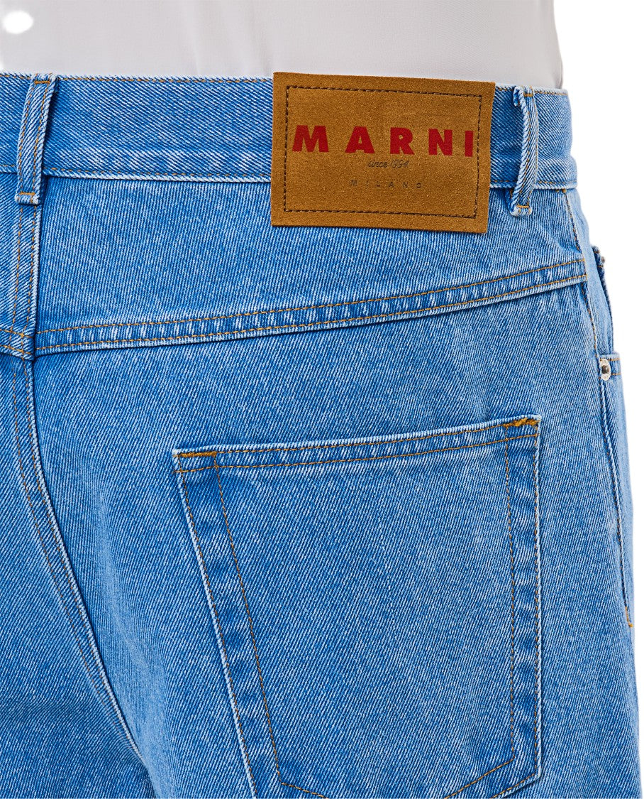 Marni Loose-Fitting Five-Pocket Denim Trousers With Classic Closure