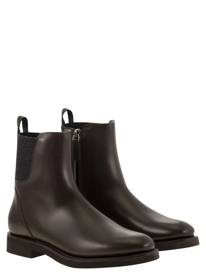 Brunello Cucinelli Chelsea Boot In Matt Calfskin