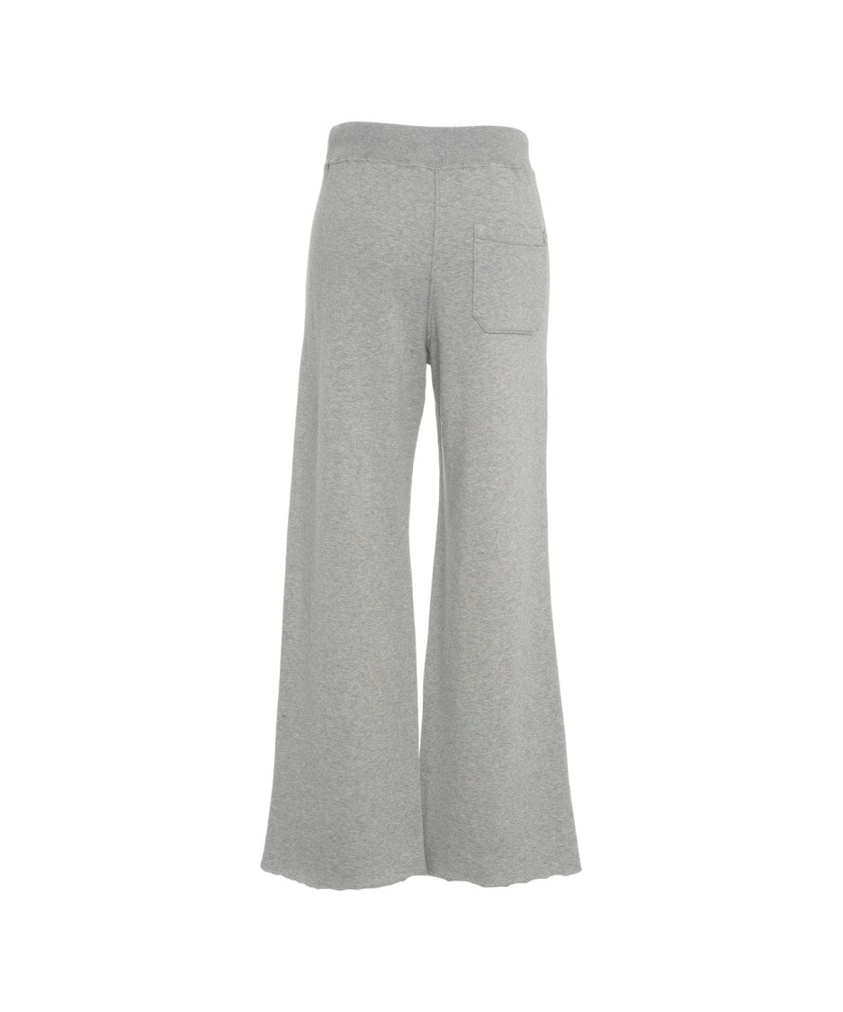 Dondup Wide-Leg Jogging Pants With Adjustable Drawstring And Frayed Hem