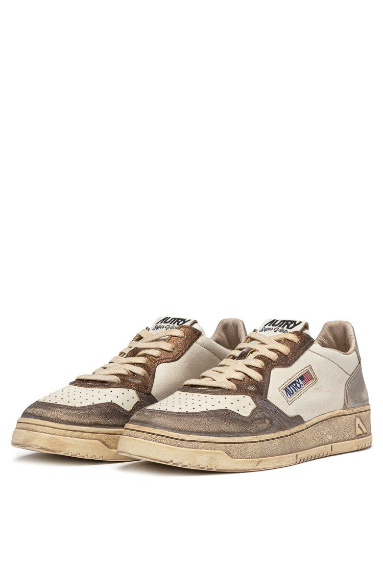 Autry Supervintage Women’S Sneakers In Antiqued Leather