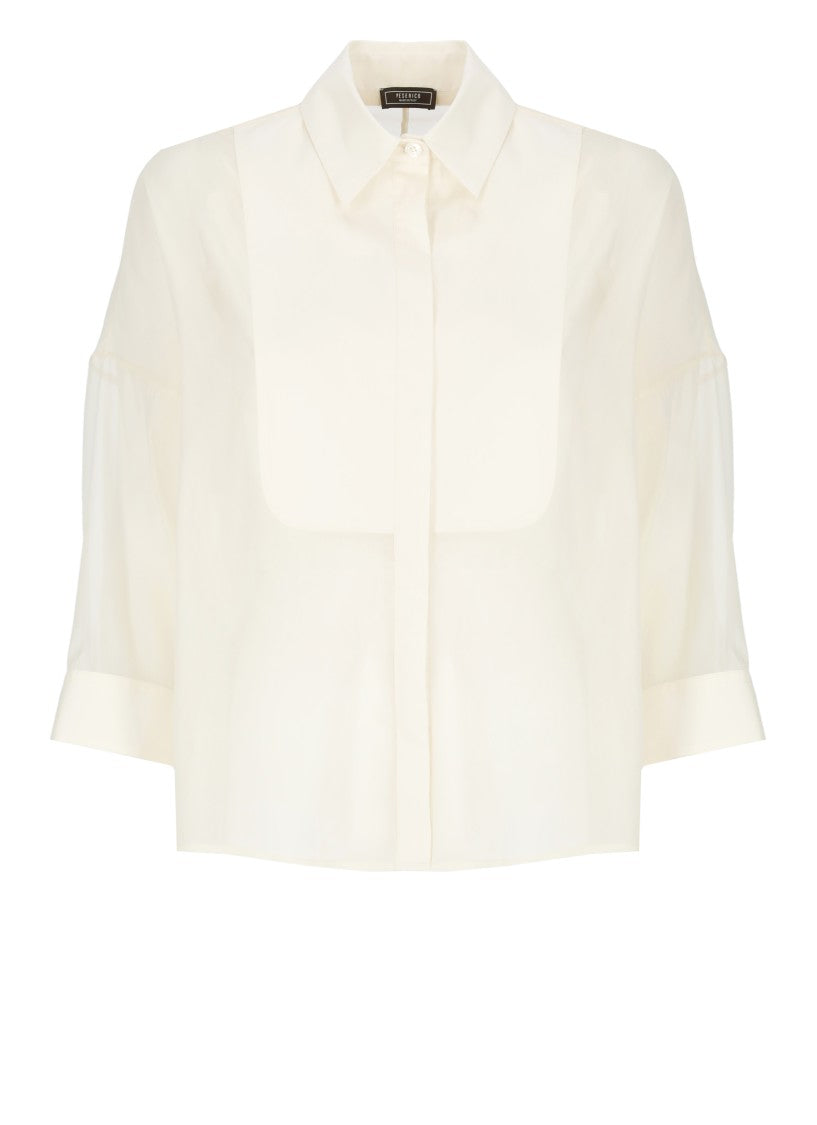Peserico Aurea Ivory Silk Shirt