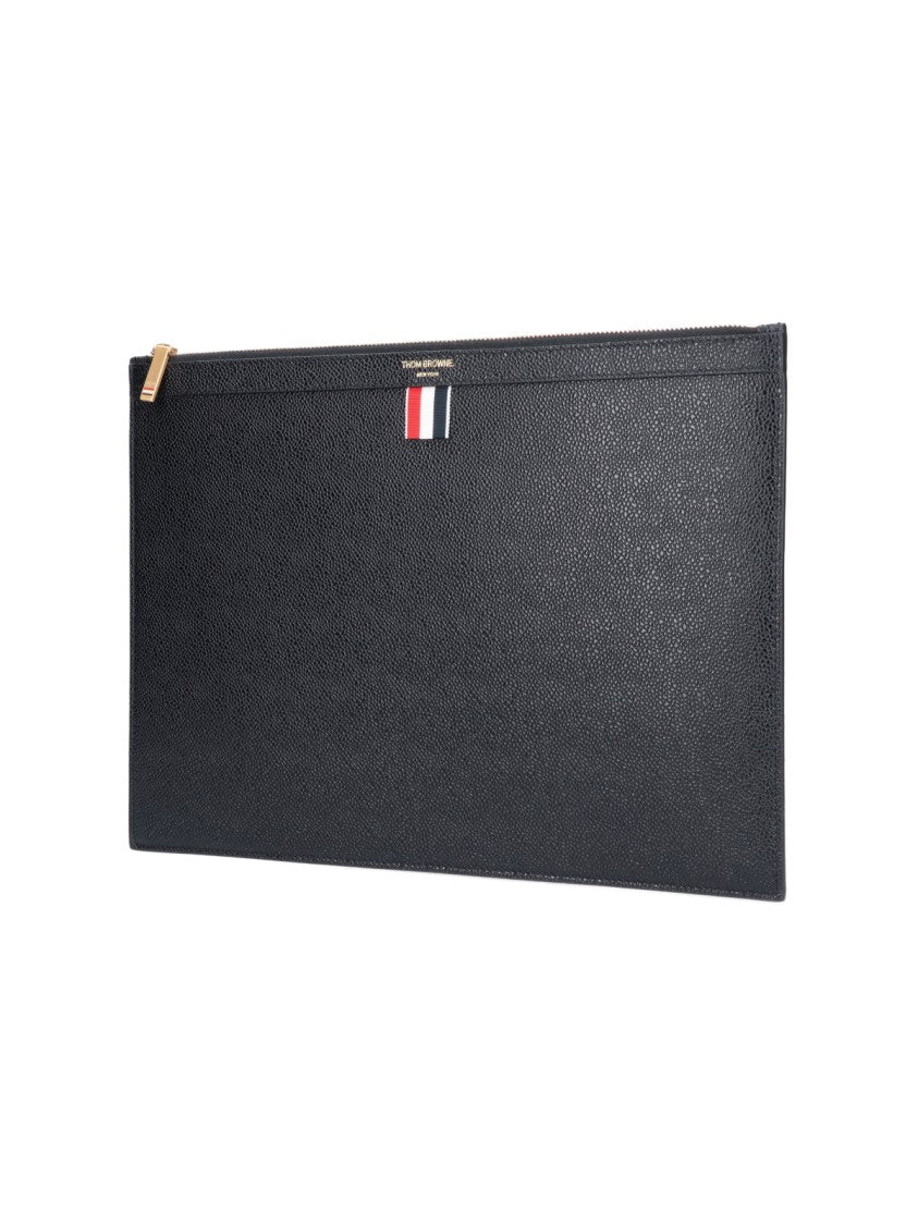 Thom Browne "Pebble Grain" Pouch – Black
