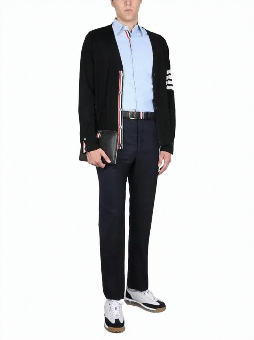 Thom Browne Thom Browne Classic Four-Stripe Virgin Wool Cardigan