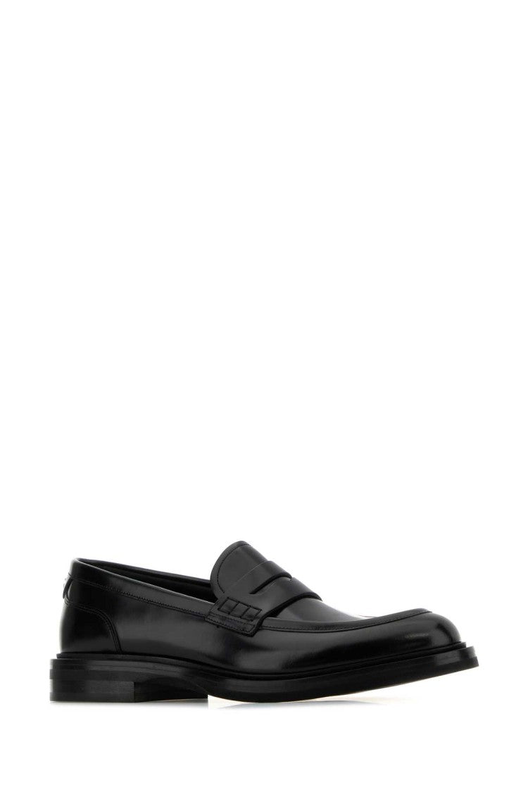 Dolce & Gabbana Black Leather Altavilla Loafers
