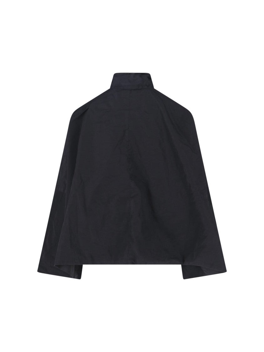 Kimono Rain Black No-Rain Waterproof High Collar Jacket