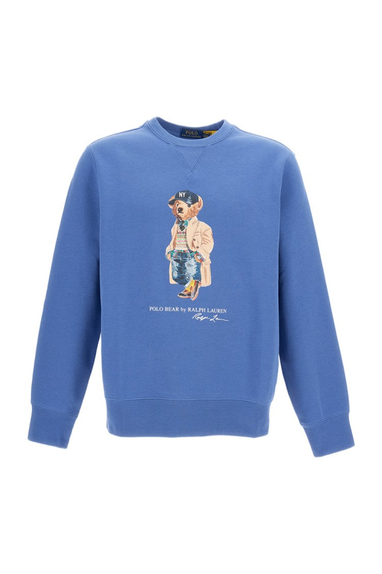 Polo Ralph Lauren Light Blue Cotton-Blend Polo Bear Sweatshirt