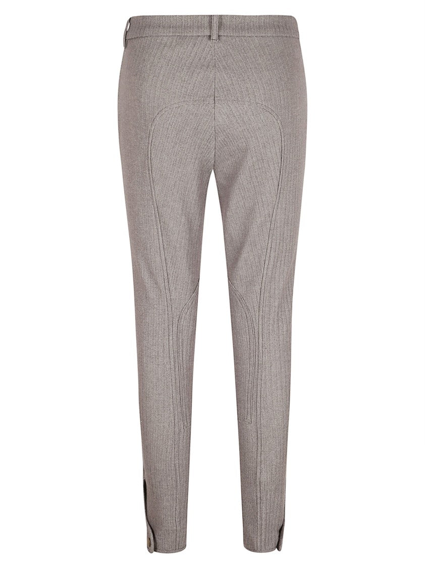 Burberry Fitted Stretch Cotton Herringbone Jodhpurs