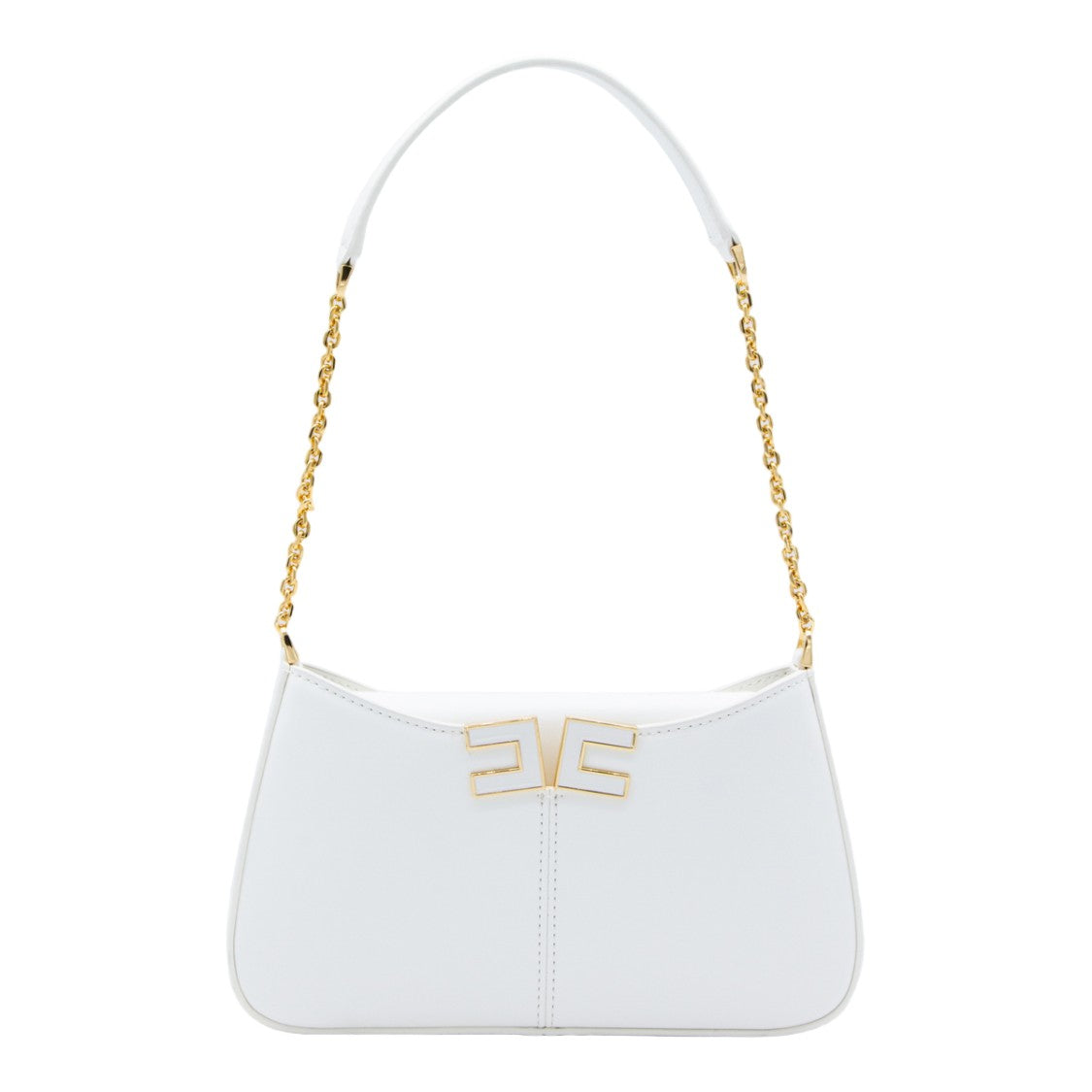 Elisabetta Franchi Structured Ivory Handbag