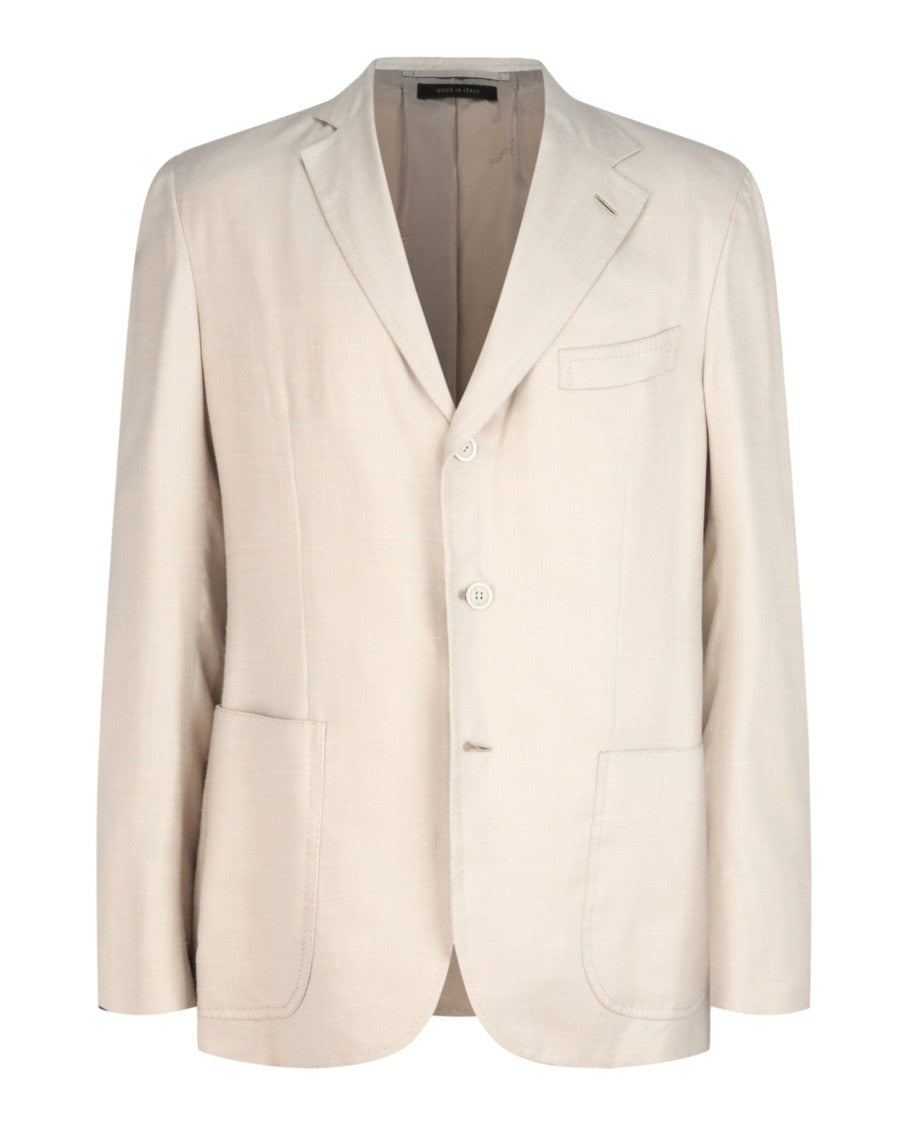 Brioni Single-Breasted Blazer With Notched Lapels And Front Button Closure