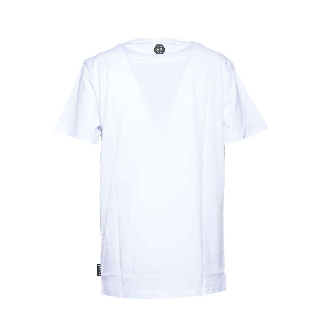 Philipp Plein White Cotton T-Shirt With Logo Print