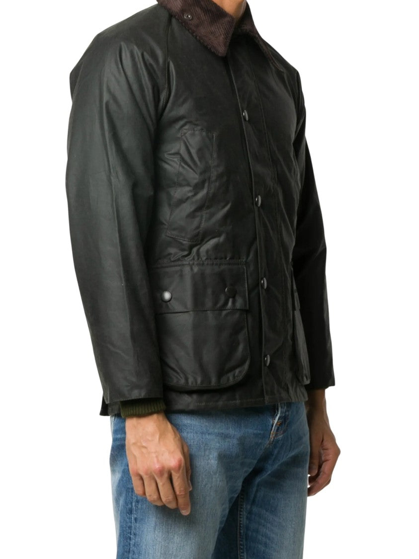 Barbour Bedale Corduroy Collar Flap Pocket Waxed Cotton Jacket