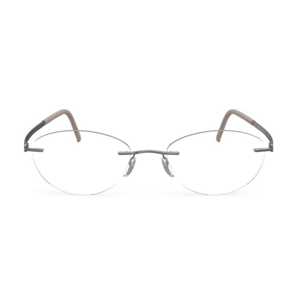 Silhouette 5529/Ii Rimless Oval Titanium Eyeglasses With Design