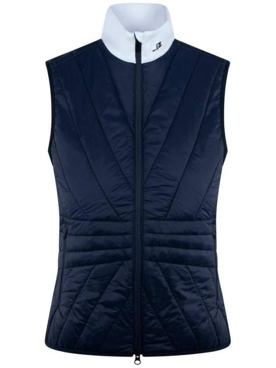 J Lindeberg Quilted Vest With High Collar And Logo Detail
