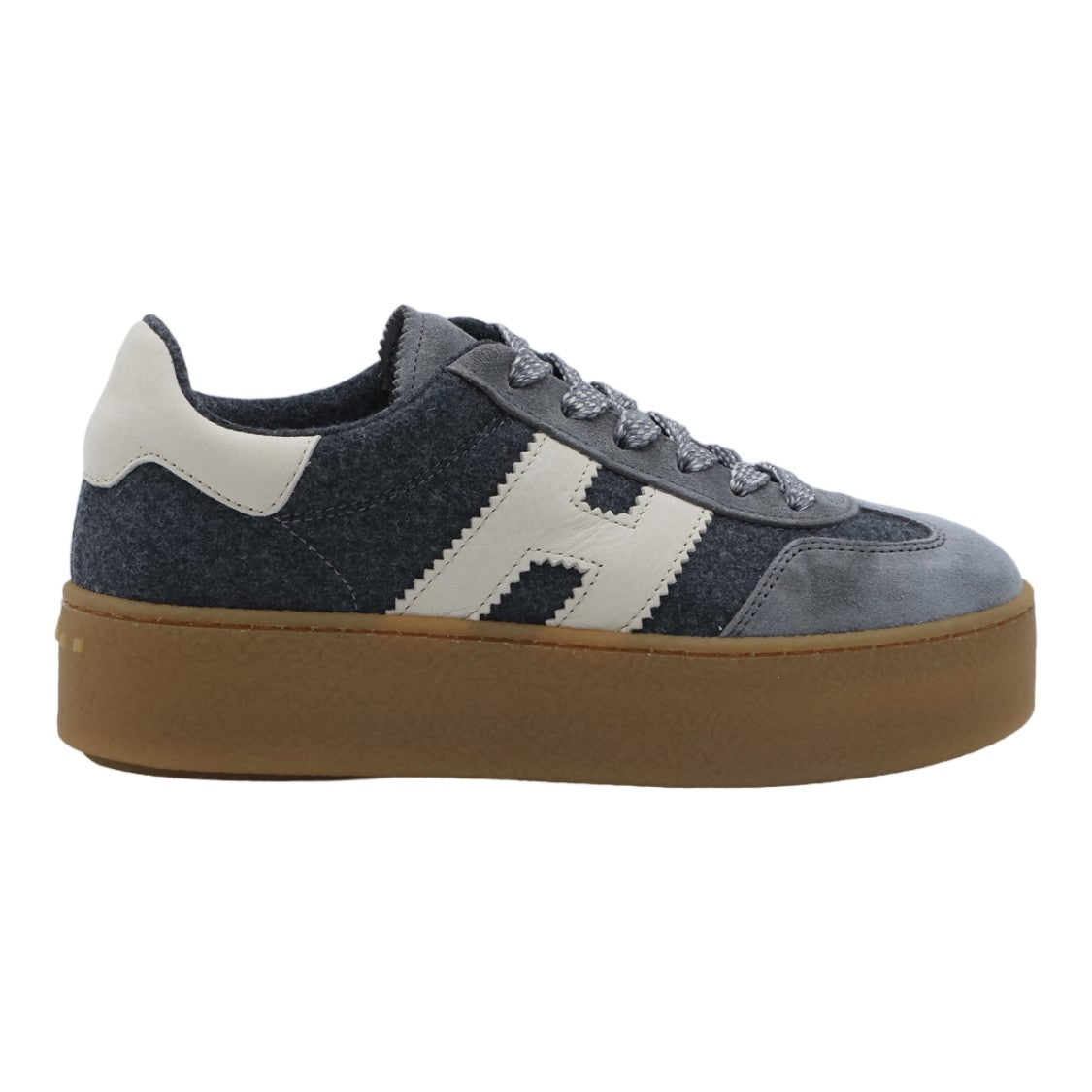 Hogan Platform Sneakers With Prominent Logo And Textural Contrast