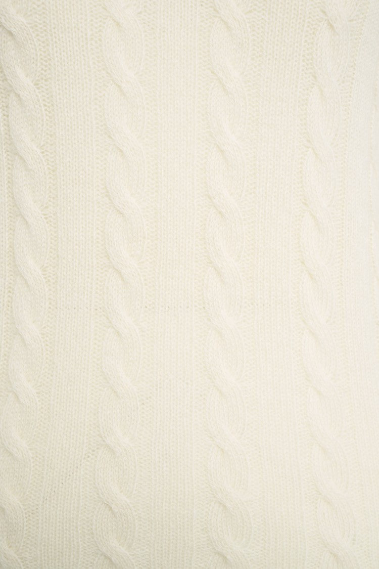 Grifoni Cable Knit Sweater With Round Neckline