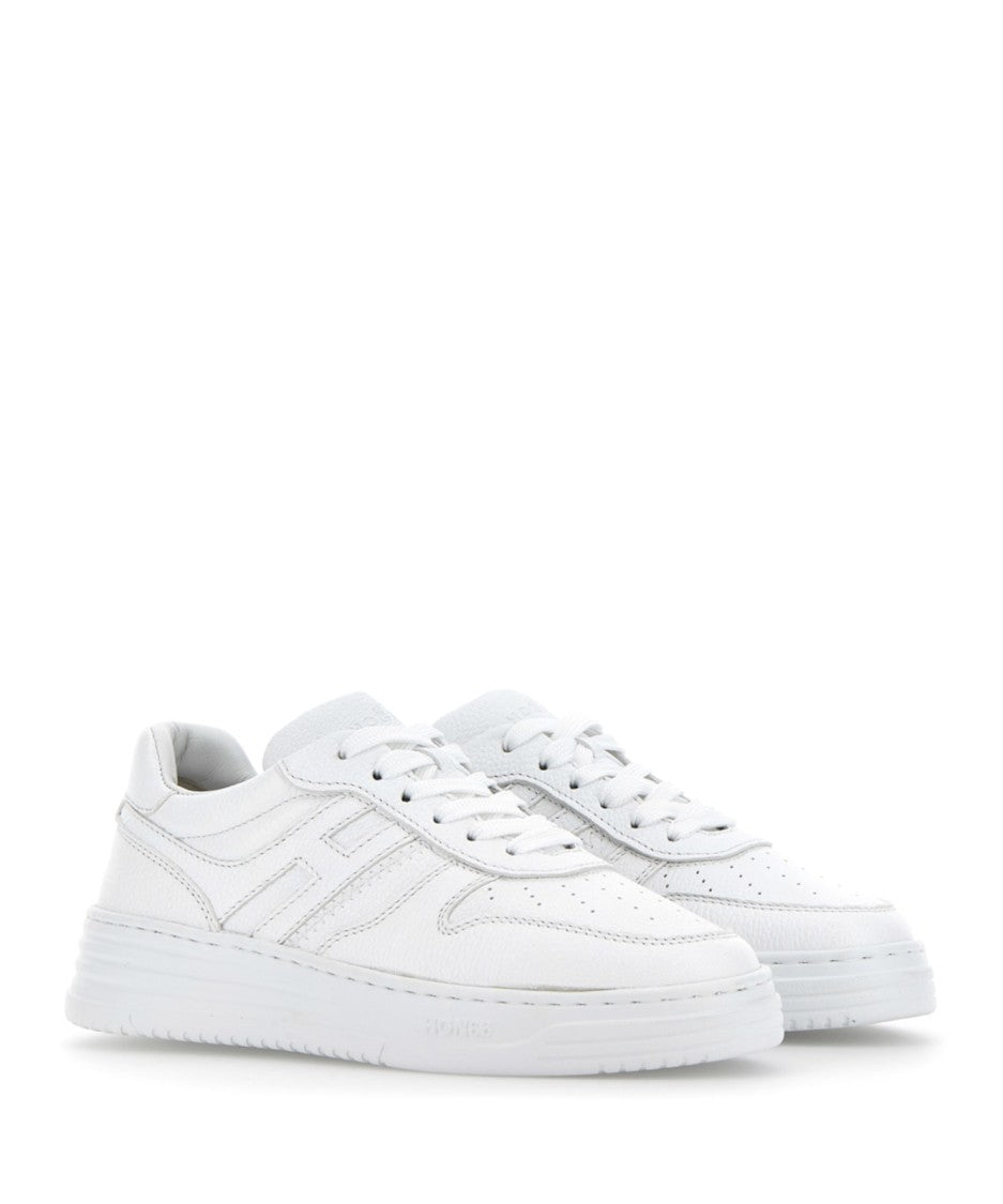 Hogan White Minimalist Low-Top Sneakers